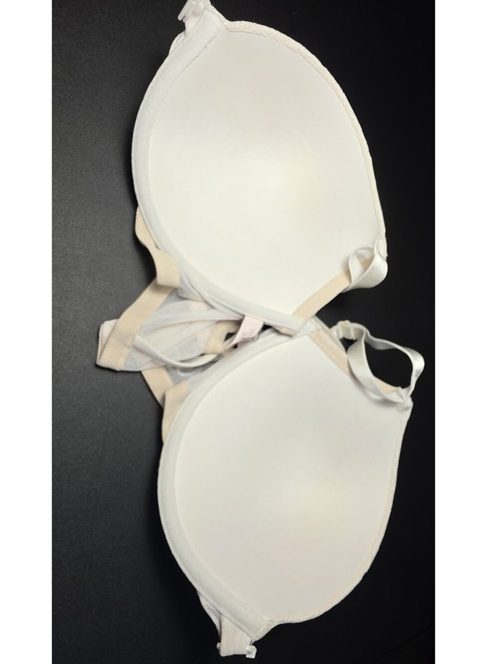 Victoria’s Secret White Lace Push Up Bra 36DD Strappy Back - Picture 5 of 8